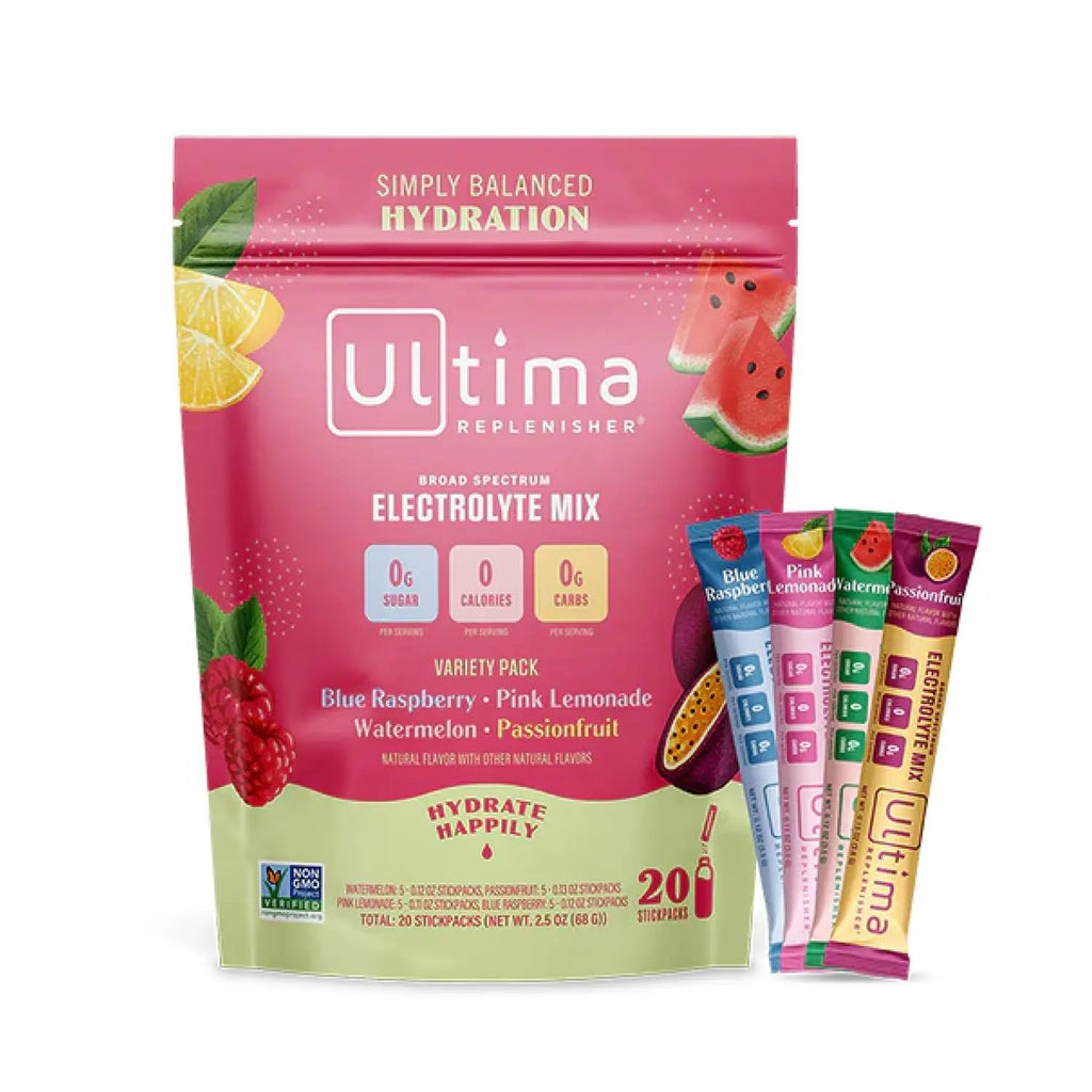 Ultima Replenisher Daily Electrolyte Drink Mix – Tropical Variety, 20 Stickpacks – Hydration - TrustMedUSA