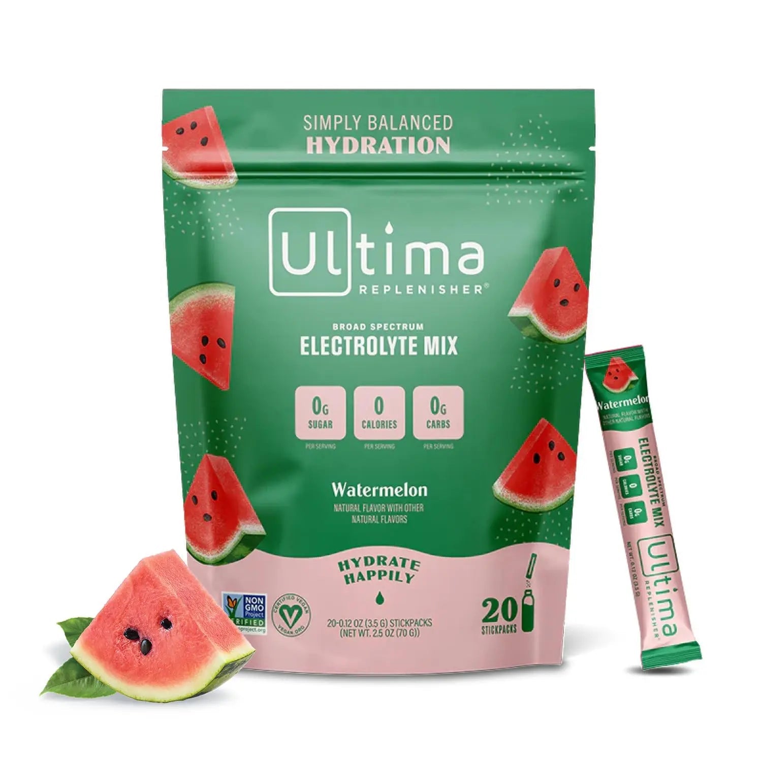 Ultima Replenisher Daily Electrolyte Drink Mix – Watermelon, 20 Stickpacks - TrustMedUSA