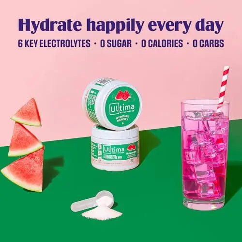 Ultima Replenisher Daily Electrolyte Drink Mix – Watermelon, 30 Servings – Hydration - TrustMedUSA