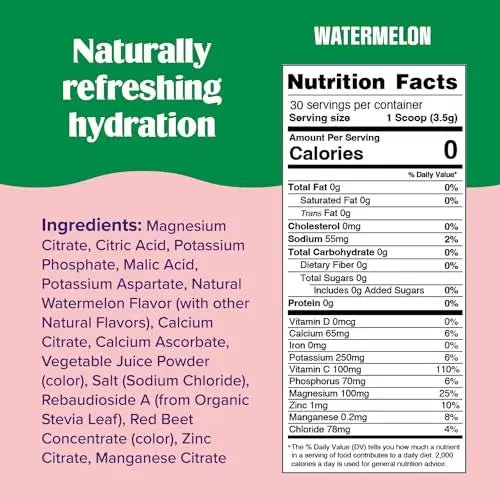 Ultima Replenisher Daily Electrolyte Drink Mix – Watermelon, 30 Servings – Hydration - TrustMedUSA