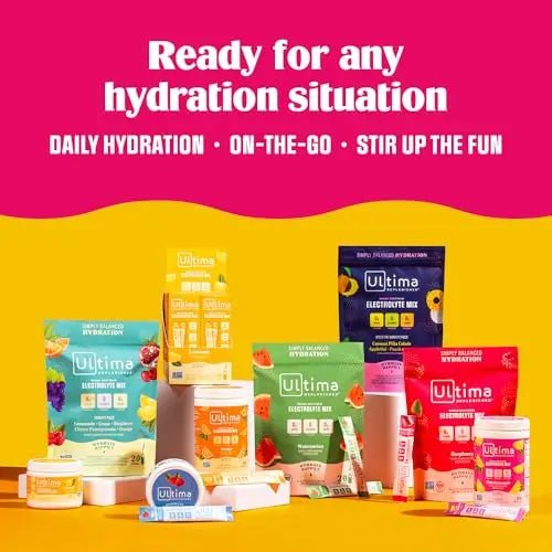 Ultima Replenisher Daily Electrolyte Drink Mix – Watermelon, 30 Servings – Hydration - TrustMedUSA