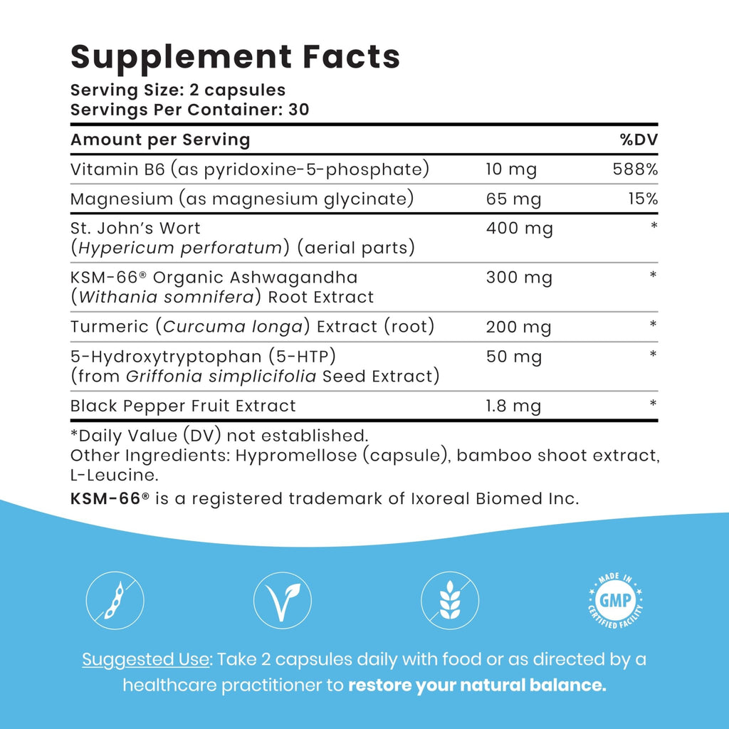 Ultisana UltiChill Stress Relief Supplement, Non-Drowsy | for Enhanced Mood, Immune Booster & Sleep Support | Magnesium Glycinate, Vitamin B6, KSM-66 Ashwagandha, Turmeric & 5-HTP | Non-GMO, 60 Count - TrustMedUSA