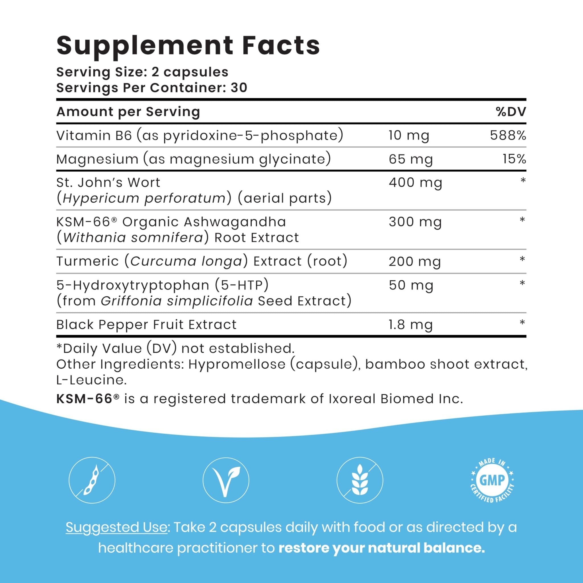 Ultisana UltiChill Stress Relief Supplement, Non-Drowsy | for Enhanced Mood, Immune Booster & Sleep Support | Magnesium Glycinate, Vitamin B6, KSM-66 Ashwagandha, Turmeric & 5-HTP | Non-GMO, 60 Count - TrustMedUSA