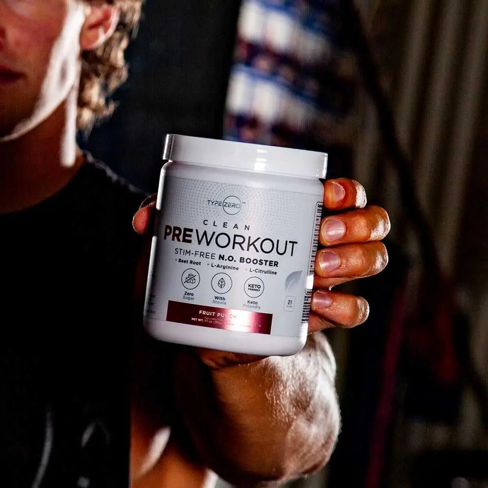 Ultra Clean Stim Free Pump Pre Workout + Nitric Oxide Booster (Fruit Punch) Beetroot, 7G Arginine Citrulline Malate, Betaine, Beta A, ACV+ - Sugar/Caffeine Free Natural Non Stim Preworkout Men & Women - TrustMedUSA