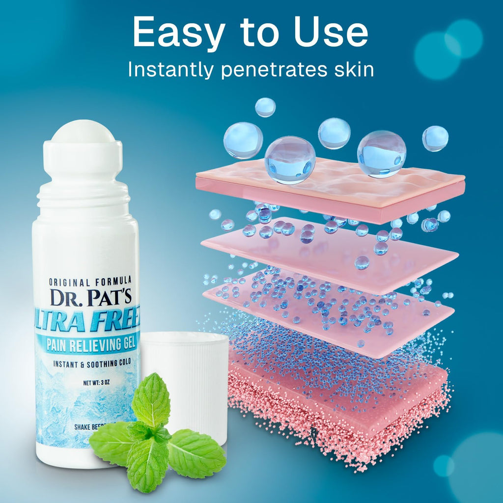 Ultra Freeze Roll-On Pain Relief Gel (3oz) - Joint & Muscle Therapy Rub for Arthritis, Neuropathy, Foot, and Joint - Cooling Topical Anti-Inflammatory (2 Pack) - TrustMedUSA