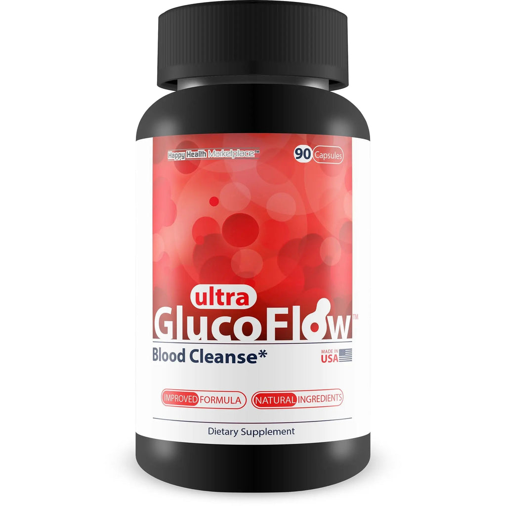 Ultra Gluco Flow - Improved Formula - Our Best Blood Cleanse Detox Cleanse Blood Support Pills - Blood Health Blood Circulation Pills Detox Cleanse Blood Gluco Bio Sweet Relief Glycogen Support - TrustMedUSA