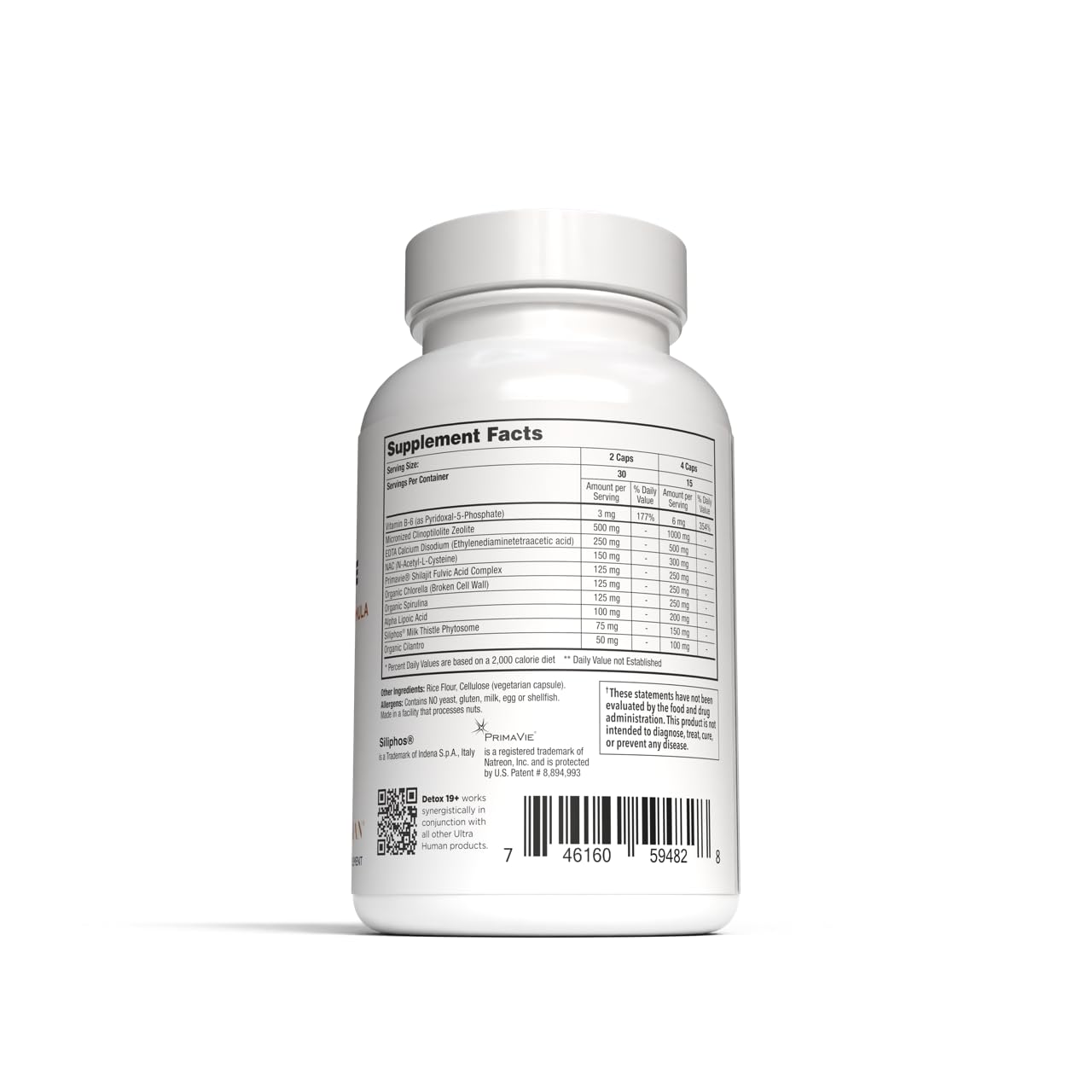 Ultra Human Daily Wellness Support – Heavy Metal Detox Cleanse, with Zeolite, Shilajit, Organic Chlorella & Spirulina, NAC & Alpha Lipoic. Supports Daily Detox, Cognition, Immune System -(Made in USA) - TrustMedUSA