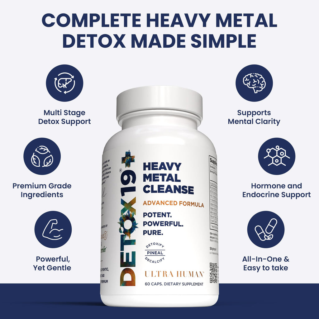 Ultra Human Daily Wellness Support – Heavy Metal Detox Cleanse, with Zeolite, Shilajit, Organic Chlorella & Spirulina, NAC & Alpha Lipoic. Supports Daily Detox, Cognition, Immune System -(Made in USA) - TrustMedUSA