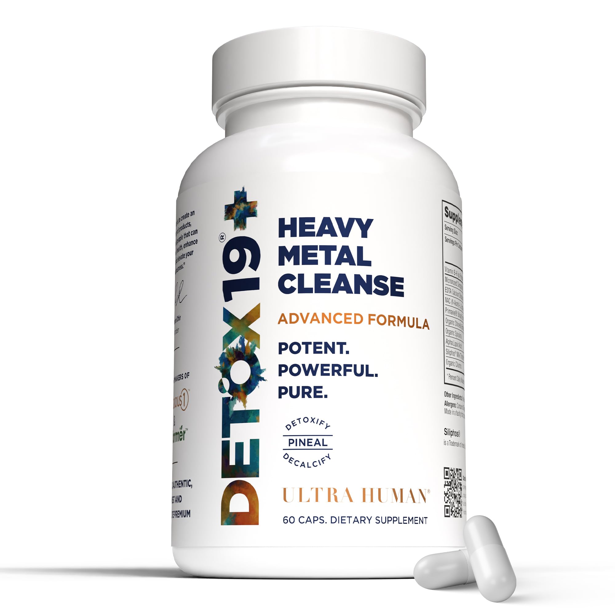 Ultra Human Daily Wellness Support – Heavy Metal Detox Cleanse, with Zeolite, Shilajit, Organic Chlorella & Spirulina, NAC & Alpha Lipoic. Supports Daily Detox, Cognition, Immune System -(Made in USA) - TrustMedUSA