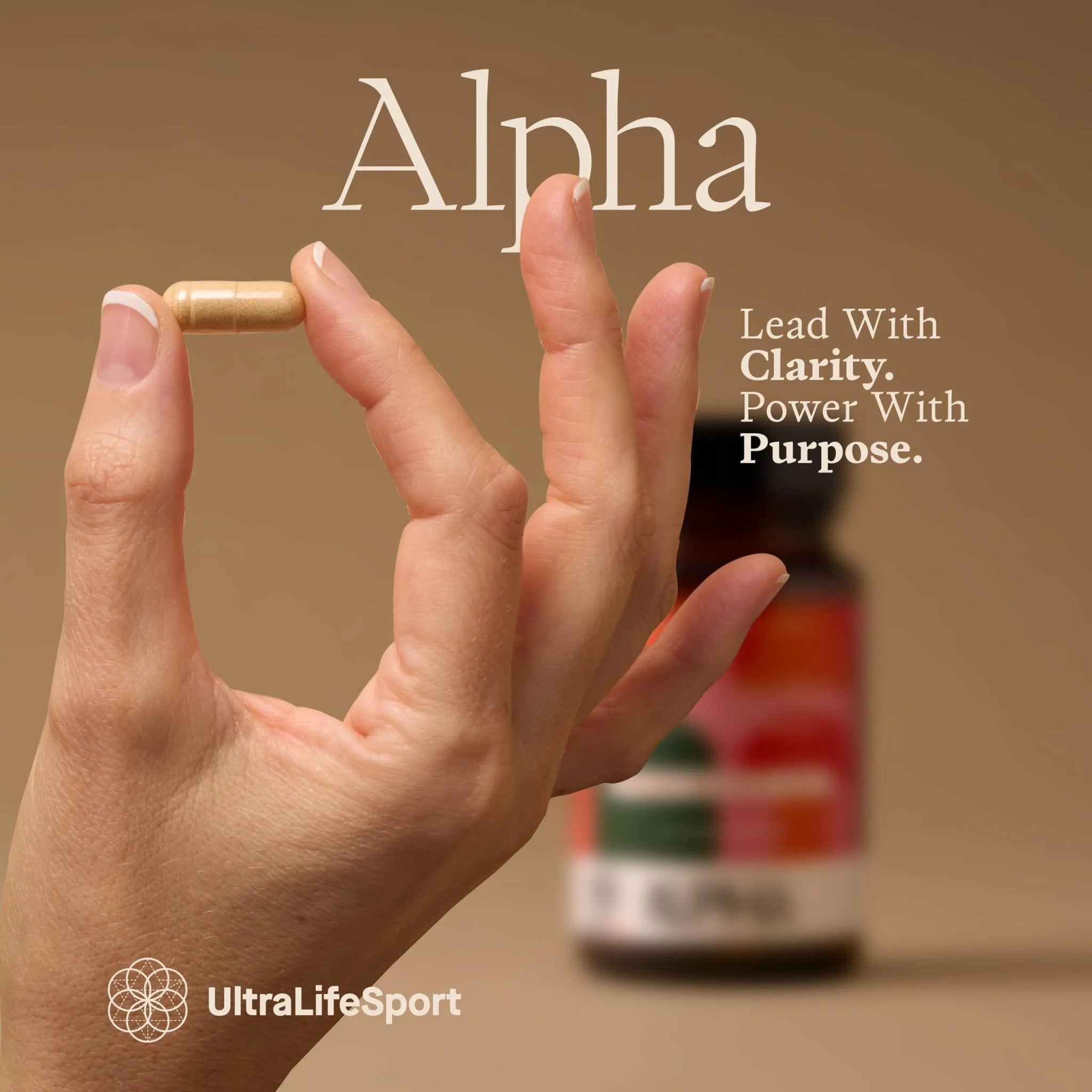 Ultra Life Sport - Alpha Nootropic - 30 Capsule Body and Brain Supplements for Memory and Focus - L-Theanine, B Vitamins, Lion's Mane, Cordyceps Mushrooms, Vitamin D3, K2 MK-7, Lemon Balm and Ginkgo - TrustMedUSA