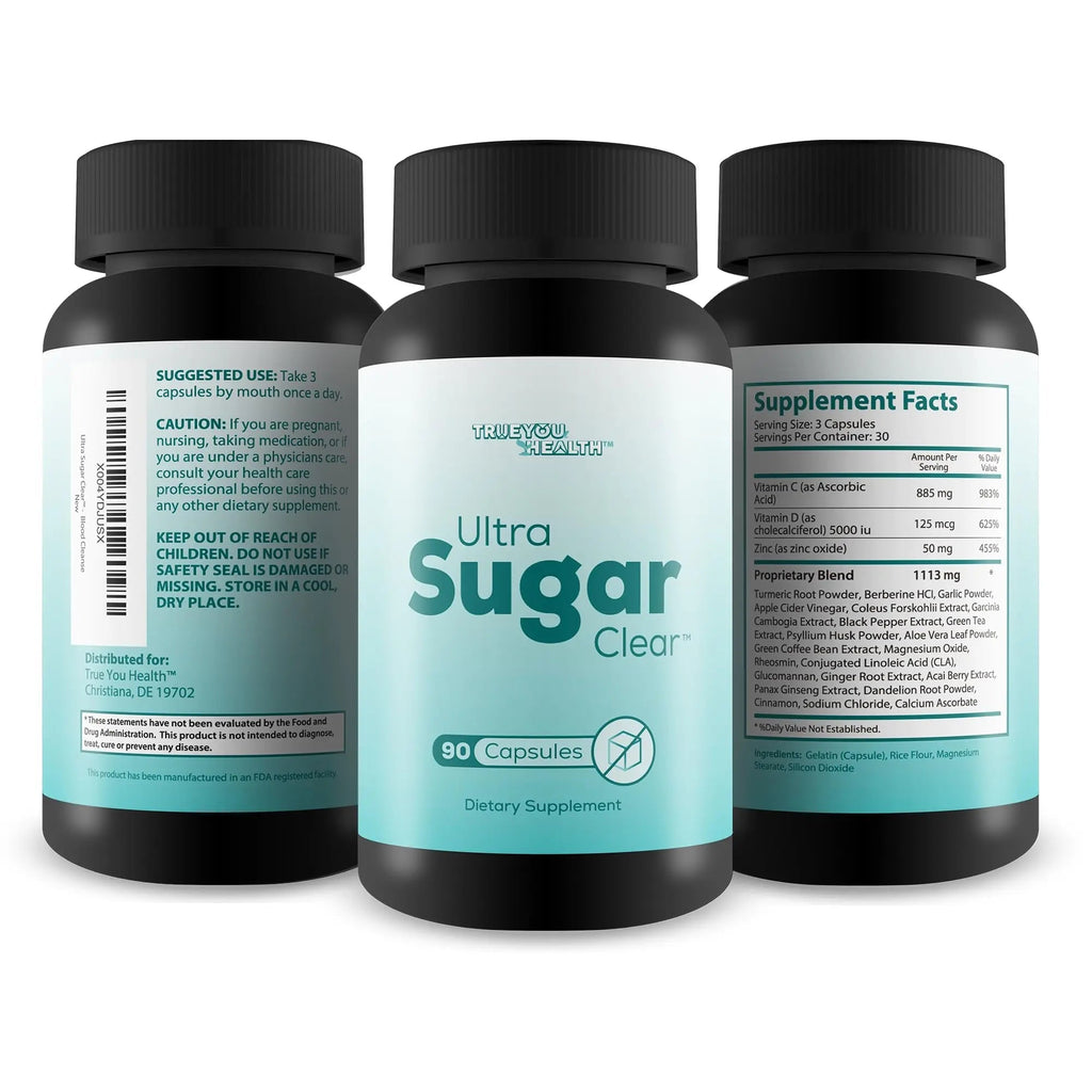 Ultra Sugar Clear - Our Best Blood Cleanse Detox Supplement - Bloodflow Support Supplement - Healthy Circulation Support Supplement - Sugar Balance Supplement - Sugar Health Blood Cleansing Formula - TrustMedUSA