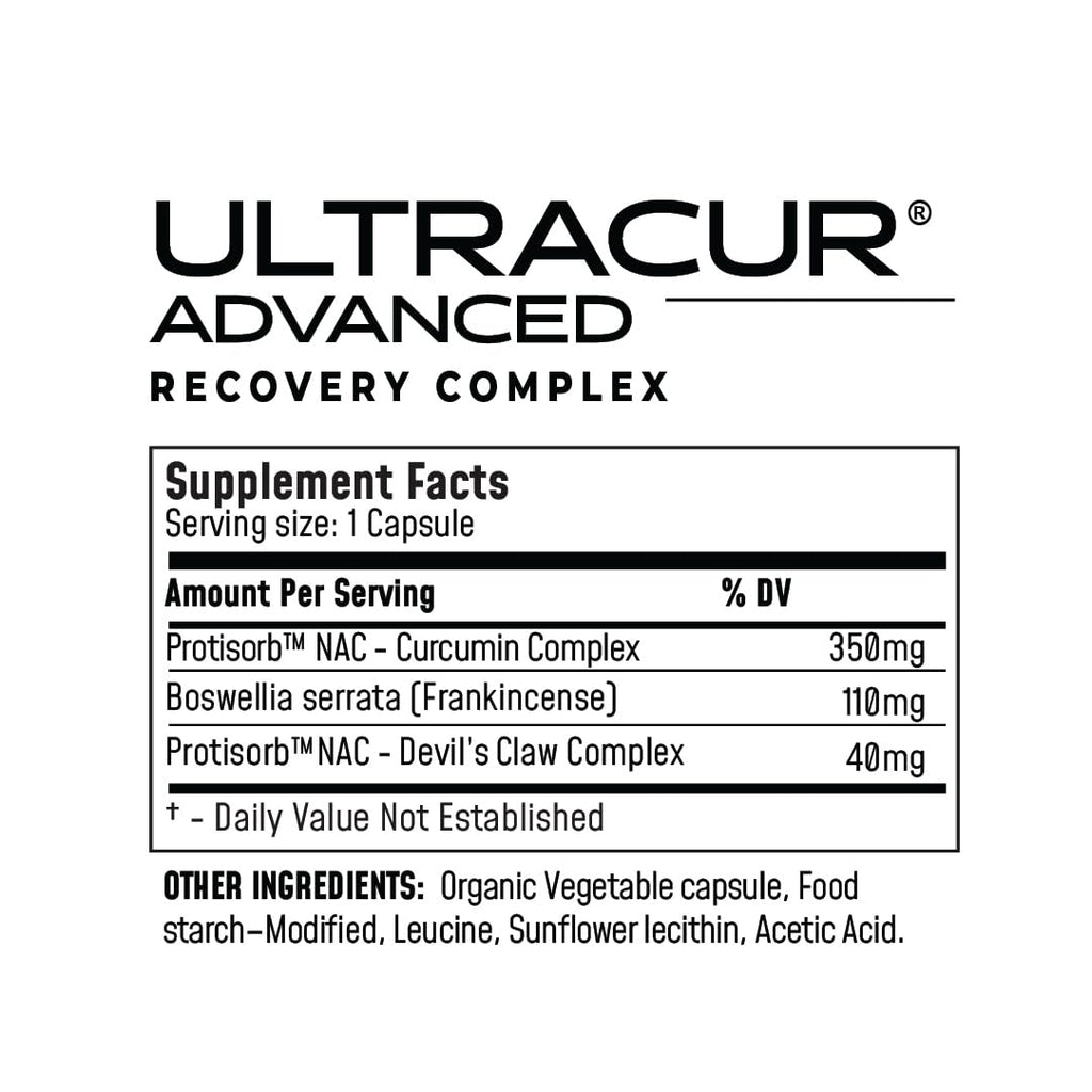 UltraCur Advanced Joint Support Supplement with High Absorption Curcumin - Extra Strength Protisorb Liquid Protein Scaffold - Supports Mobility & Flexibility with Devils Claw & Boswellia - 60 Capsules - TrustMedUSA