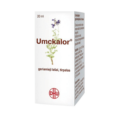 Umckalor oral drops 20ml - Liquid extract of pelargonium root - Acute bronchitis - TrustMedUSA