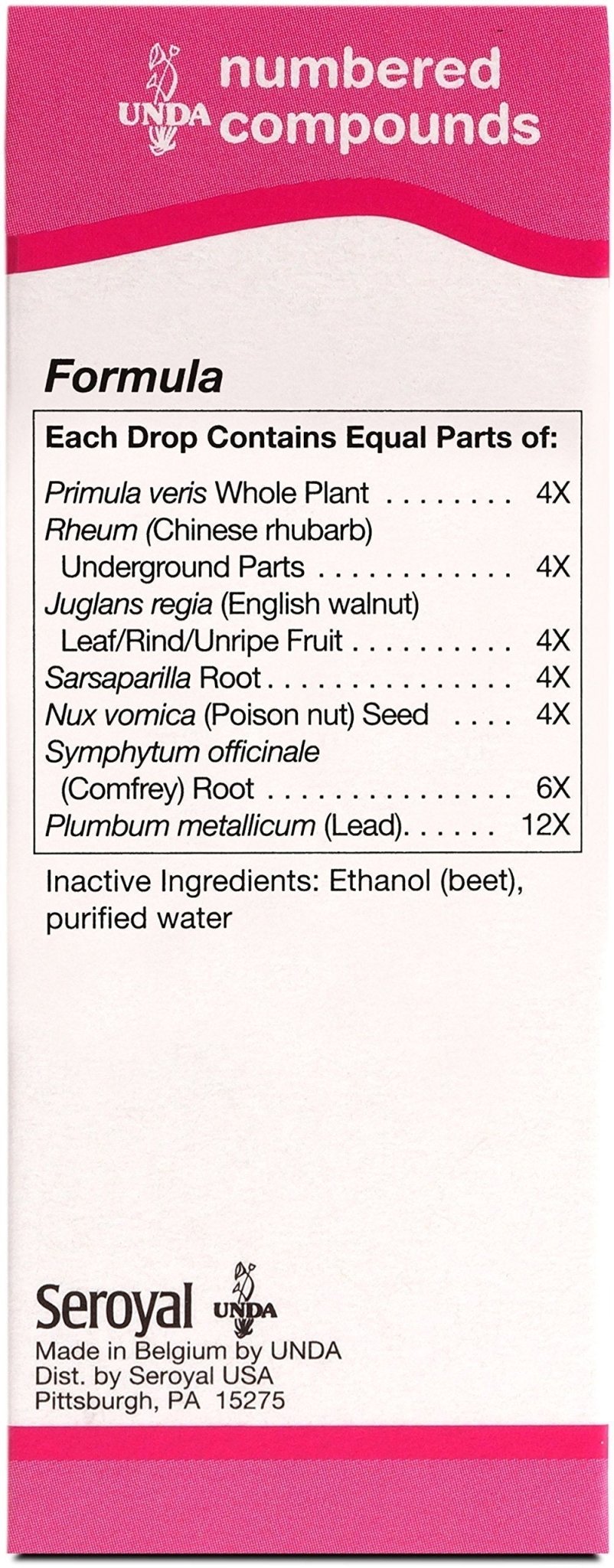 UNDA 41 Numbered Compounds | Homeopathic Preparation | 0.7 fl. oz. - TrustMedUSA