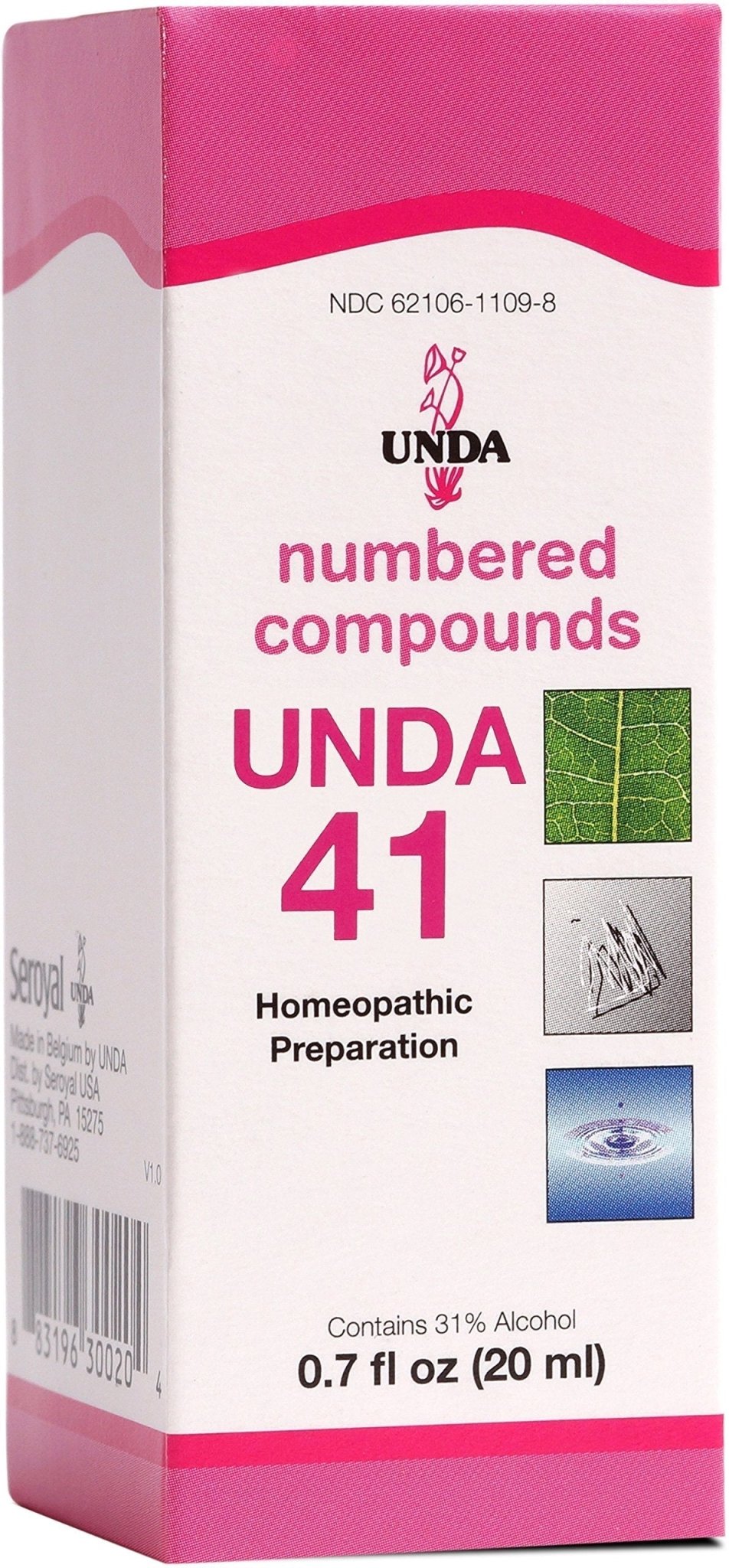 UNDA 41 Numbered Compounds | Homeopathic Preparation | 0.7 fl. oz. - TrustMedUSA