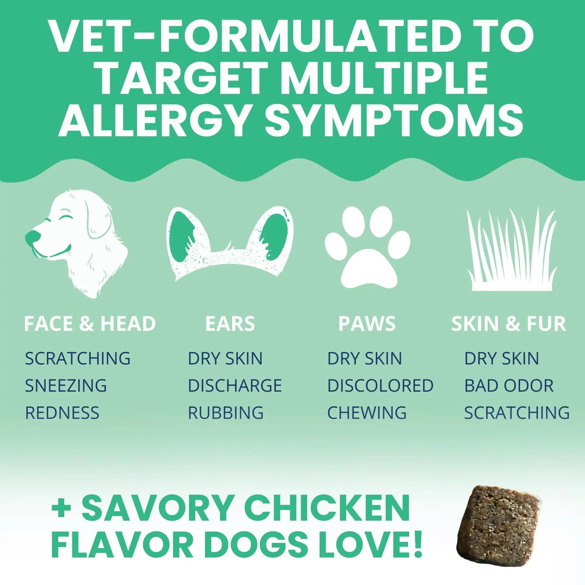 Under the Weather Allergy & Itch Pet Allergy Chews for Dogs | Vet Formulated Skin Support for Canines | Soothing Dog Allergies and Itching Relief Supplement | 60 Count - TrustMedUSA