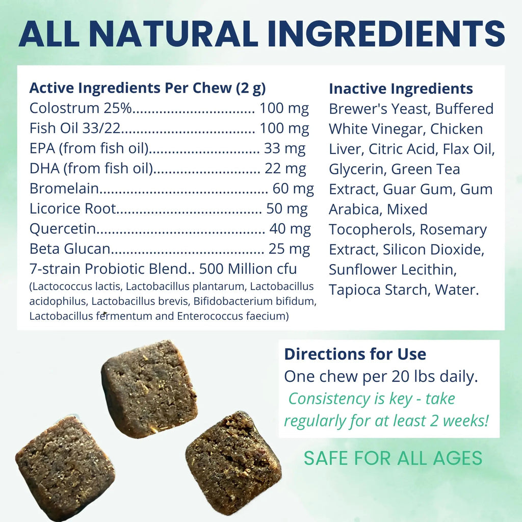 Under the Weather Allergy & Itch Pet Allergy Chews for Dogs | Vet Formulated Skin Support for Canines | Soothing Dog Allergies and Itching Relief Supplement | 60 Count - TrustMedUSA