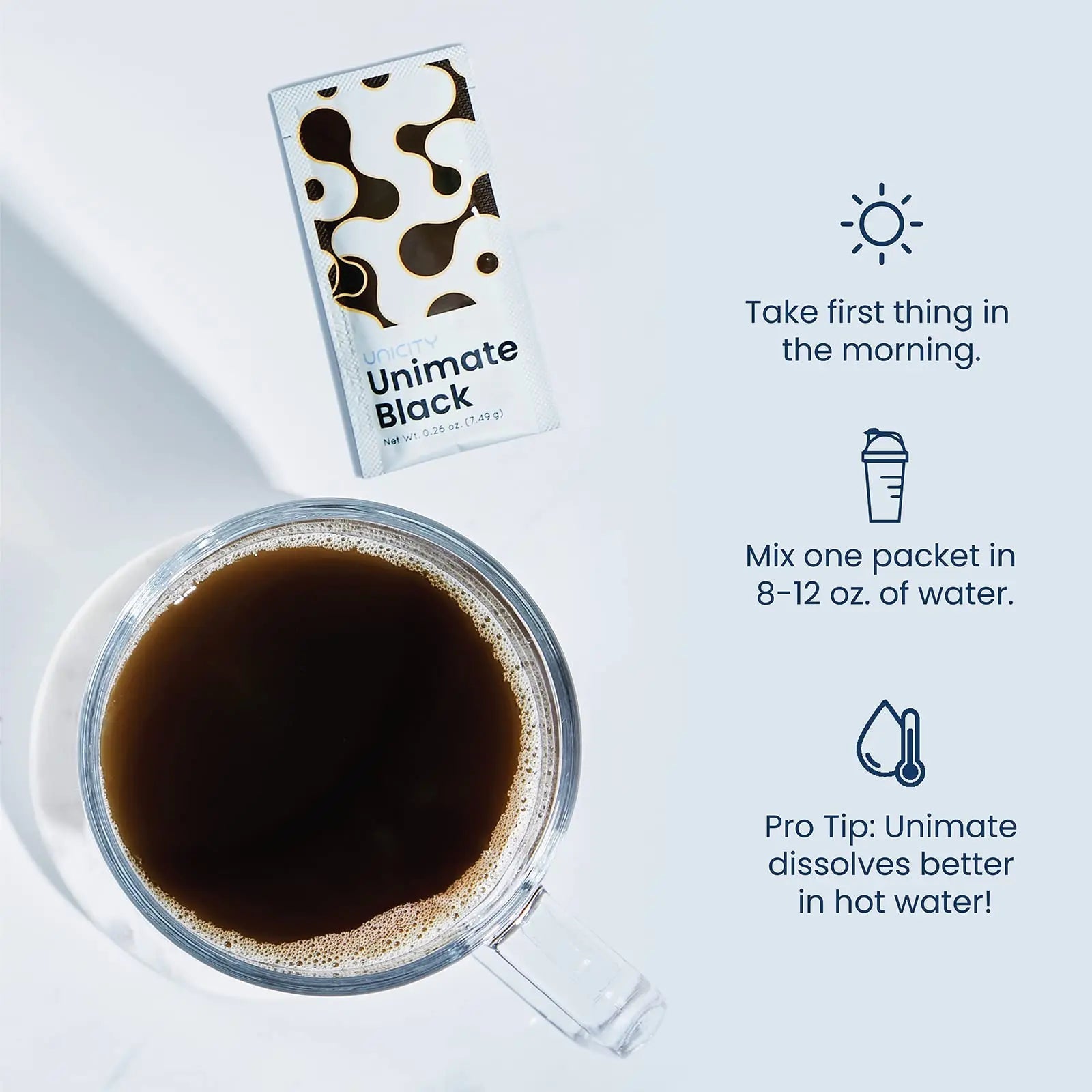 Unicity UNIMATE Black - Great Tasting - 30 Pack - TrustMedUSA