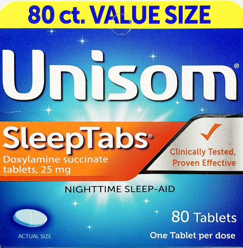 Unisom Sleep Tabs (doxylamine succinate 25mg) 80ct - TrustMedUSA