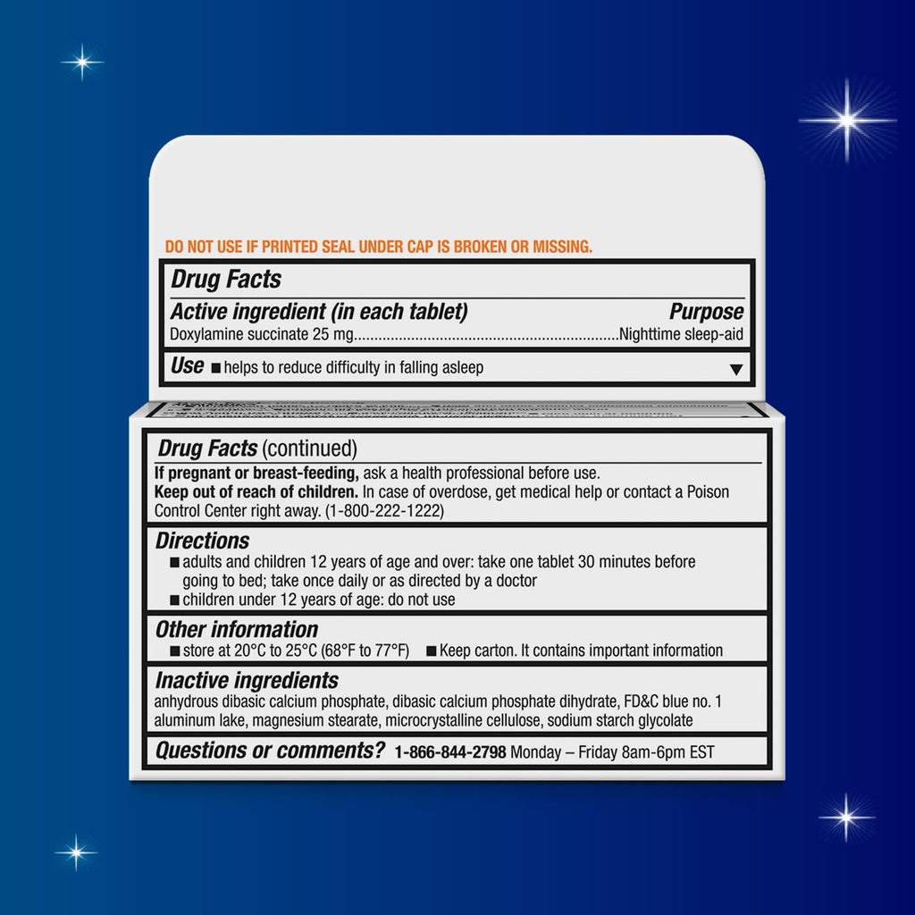 Unisom SleepTabs, Nighttime Sleep-aid, Doxylamine Succinate, 80 Tablets - Maple Wellness Supplements