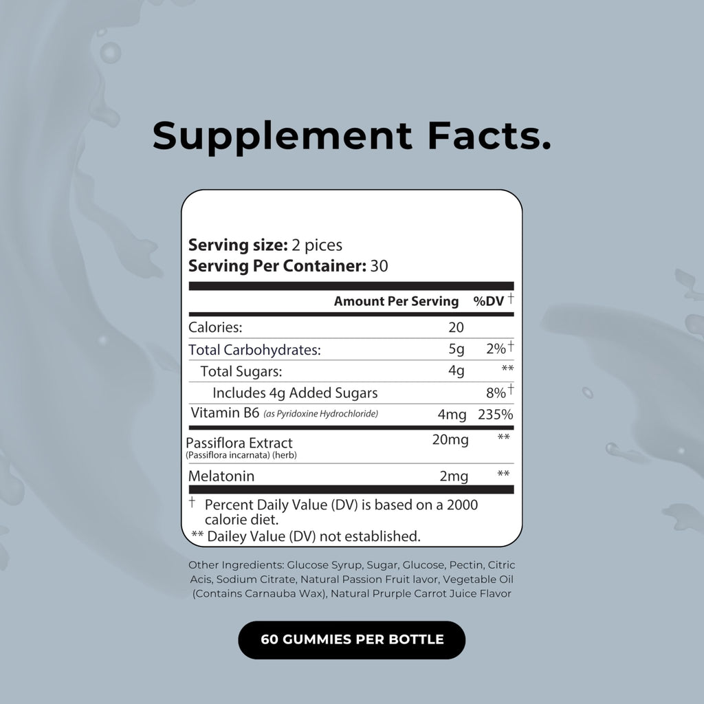 Up&Down Supplements Sleep Well Gummies | Deeper Sleep, Relaxation, Rest & Recovery Support | Melatonin, Vitamin B6 & Passionflower | Made in USA | Vegan, Non-GMO, Gluten Free | 60 Sleep Gummies - TrustMedUSA