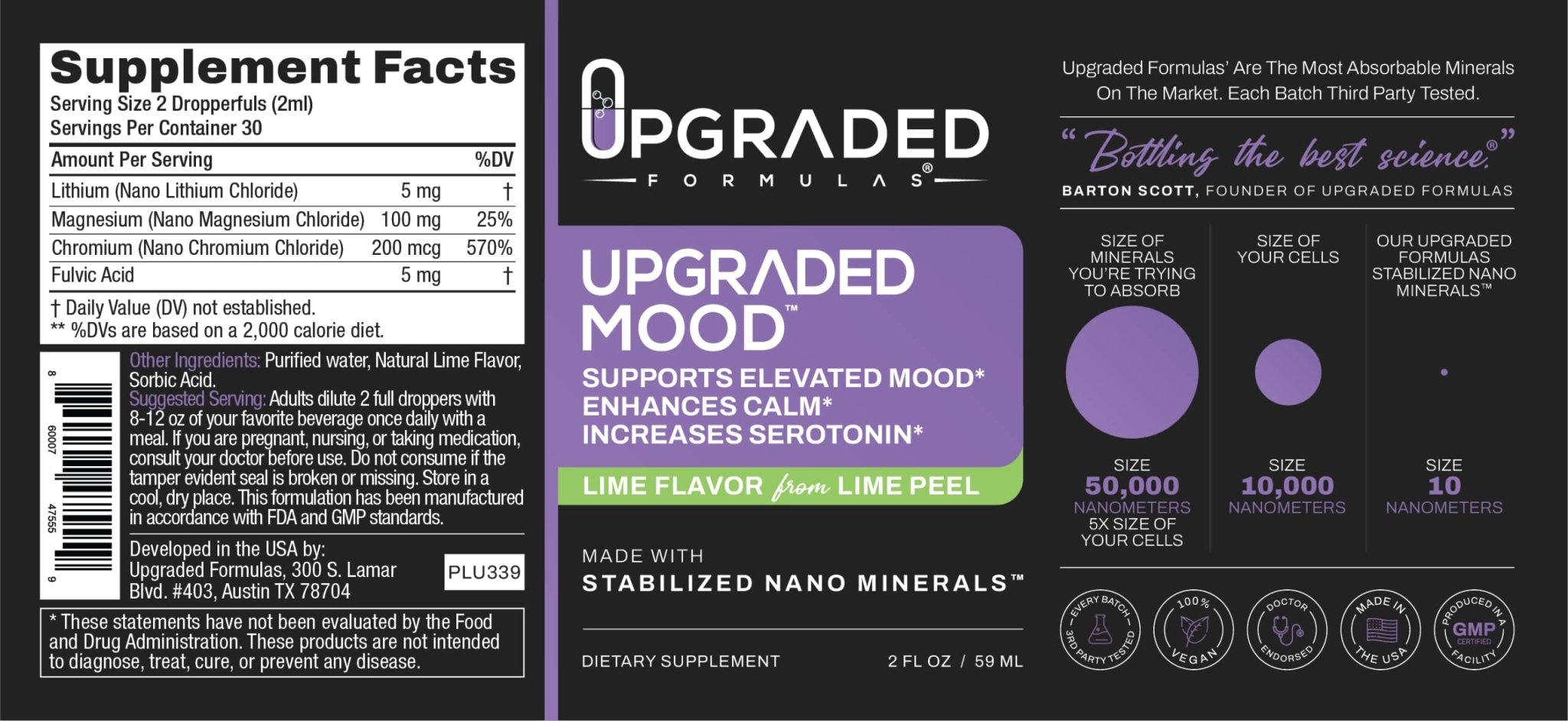 Upgraded Formulas Mood Support Supplement - Feel Calm and Uplifted All Throughout The Day, 2 fl oz - TrustMedUSA