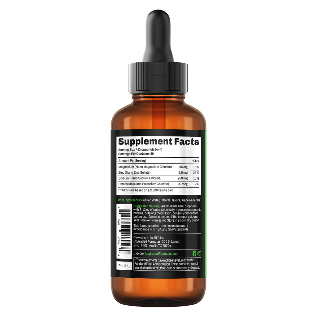 Upgraded Formulas Upgraded Charge Optimal Electrolyte Blend with Liquid Nano Minerals Dietary Supplement, 4 Fluid Ounces - TrustMedUSA