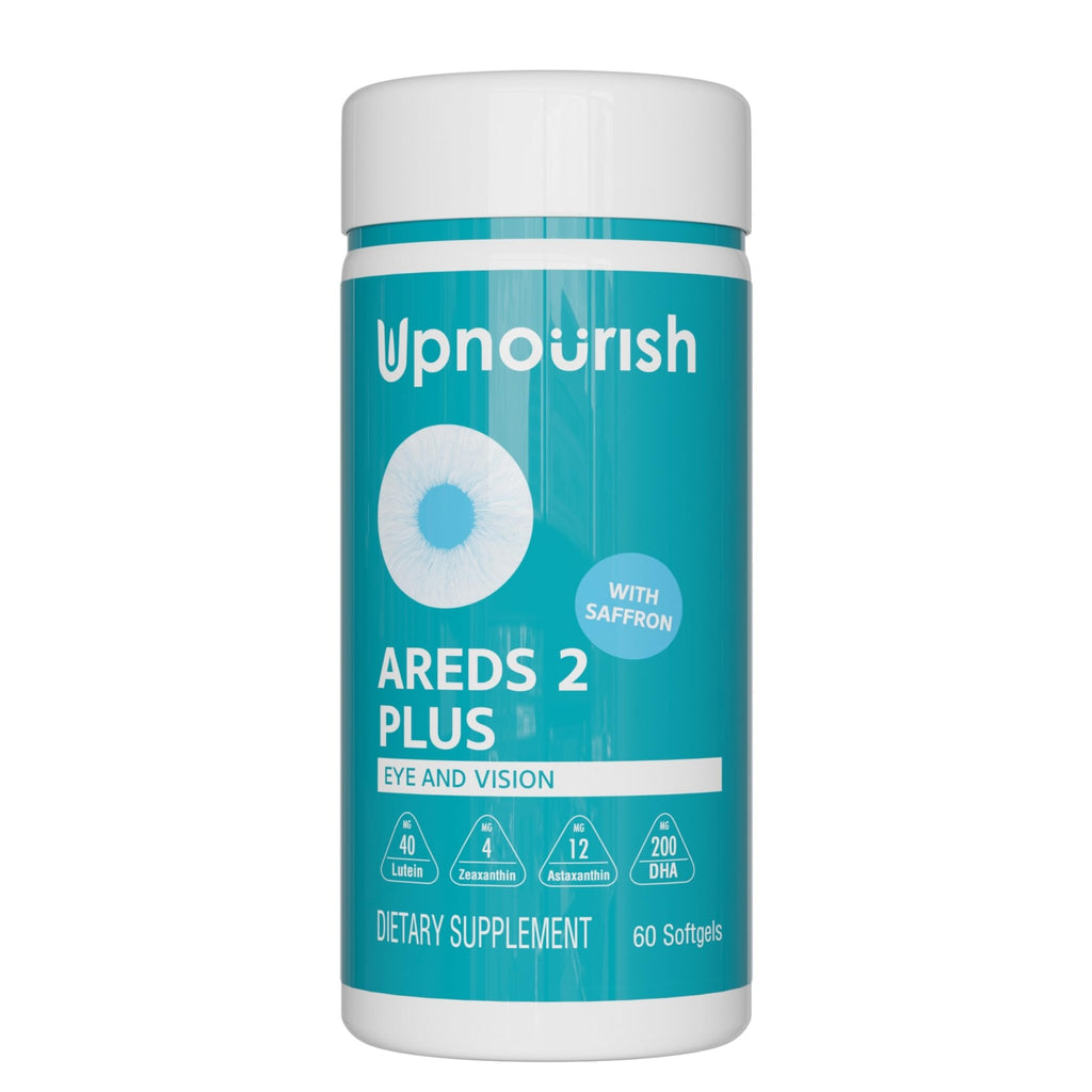 UpNourish AREDS 2 Eye Vitamins for Seniors - Lutein Eye Health Supplement for Adults - Computer Eye Strain Relief, Ocular Health and Dry Eye Support - Vision & Eye Supplements for Women and Men - TrustMedUSA