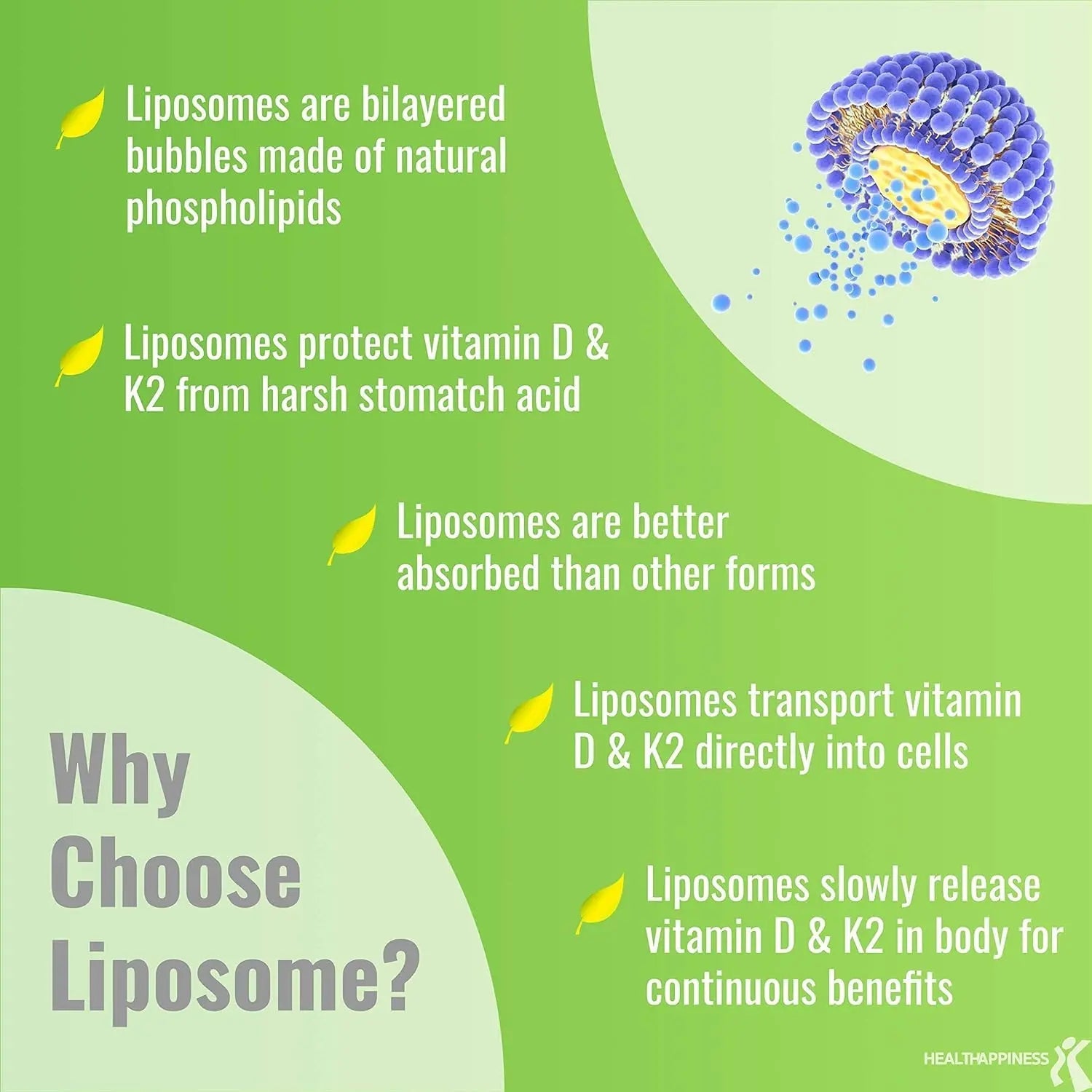 UpNourish Liposomal D3 & K2 MK-7, Advanced Absorption for Optimal Bone and Immun - TrustMedUSA