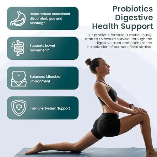UpNourish Probiotics - 200 Billion CFUs, 15 Strains, Prebiotics & Enzymes - 60 Vegan Cap - TrustMedUSA