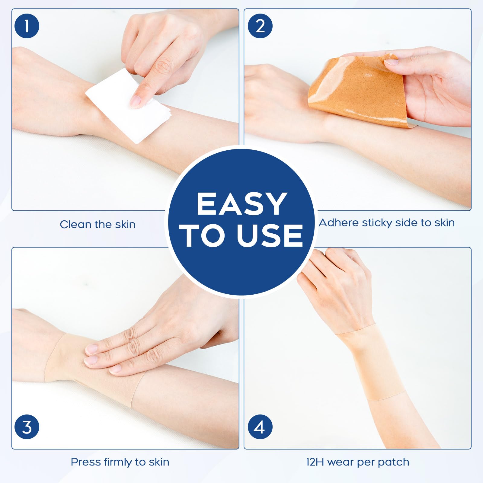 Uposiut Lidocaine Patches, Maximum Strength Lidocaine Patches (40 Patches), for Muscle Pain Relief in The Back, Shoulders, Neck, Knees, and Anks, 12 Hour Pain Relief-G002 - TrustMedUSA