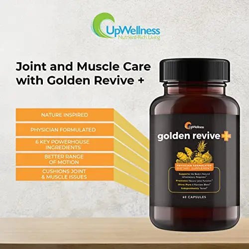 UpWellness Golden Revive + Joint Support with Quercetin, Magnesium, and Turmeric - TrustMedUSA