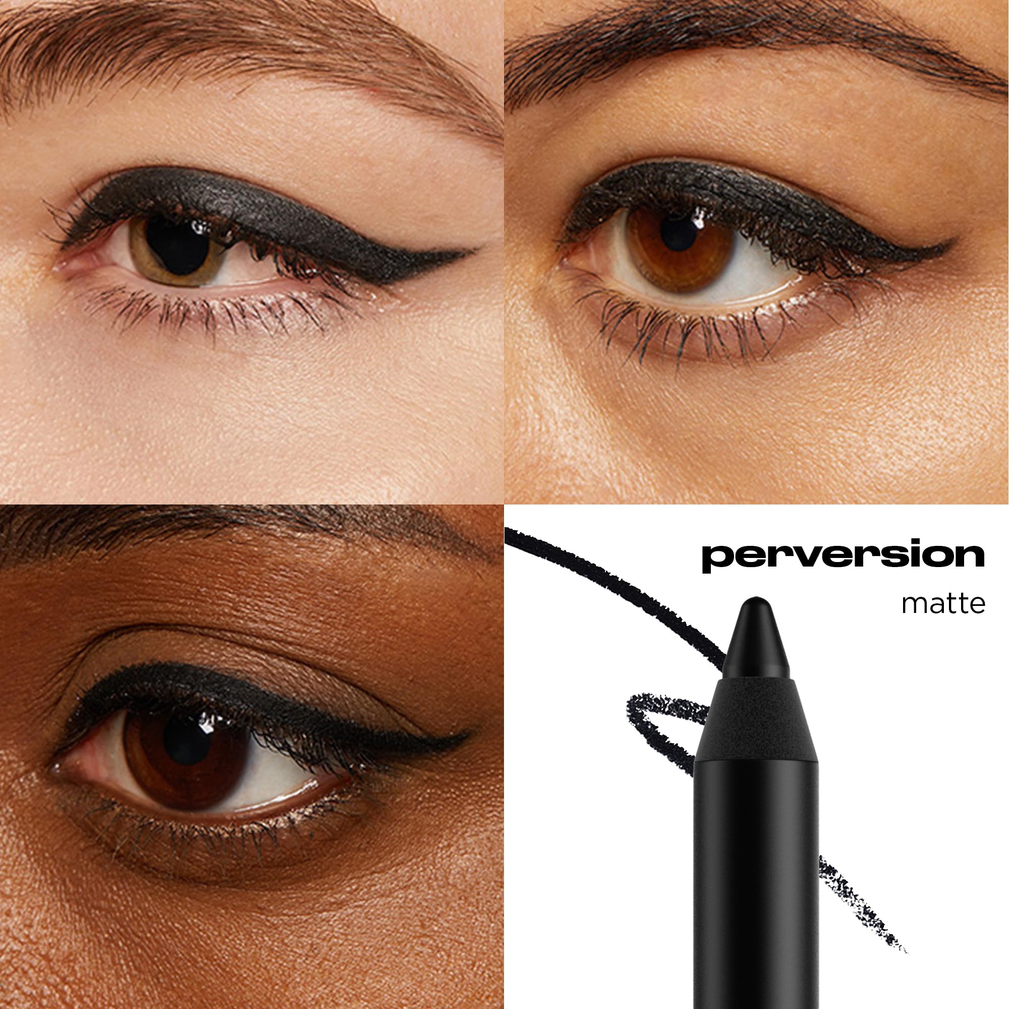 URBAN DECAY 24/7 Glide-On Waterproof Eyeliner Pencil - Smudge-Proof, Long-Lasting, Transfer-Proof, Up to 16HR Wear, Smooth No-Tug Formula, Perversion (Matte Blackest Black) - 0.04 oz - TrustMedUSA