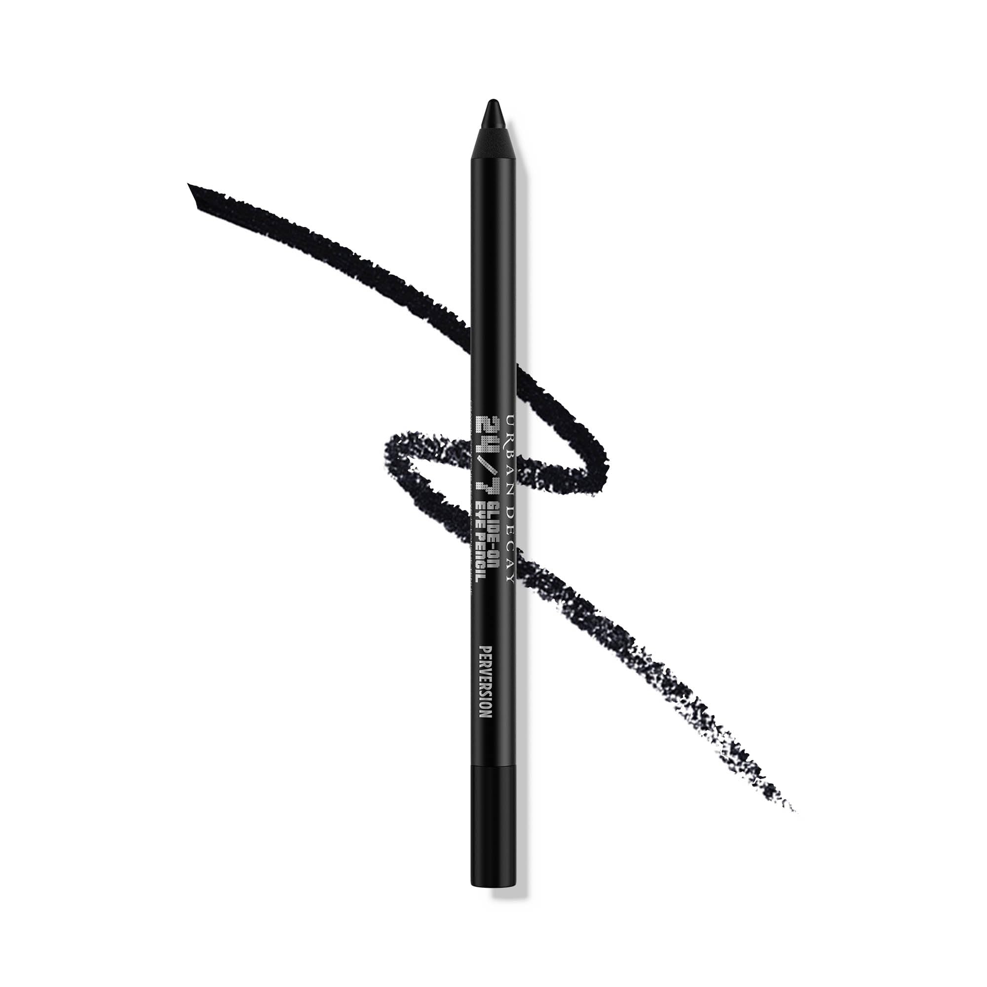 URBAN DECAY 24/7 Glide-On Waterproof Eyeliner Pencil - Smudge-Proof, Long-Lasting, Transfer-Proof, Up to 16HR Wear, Smooth No-Tug Formula, Perversion (Matte Blackest Black) - 0.04 oz - TrustMedUSA