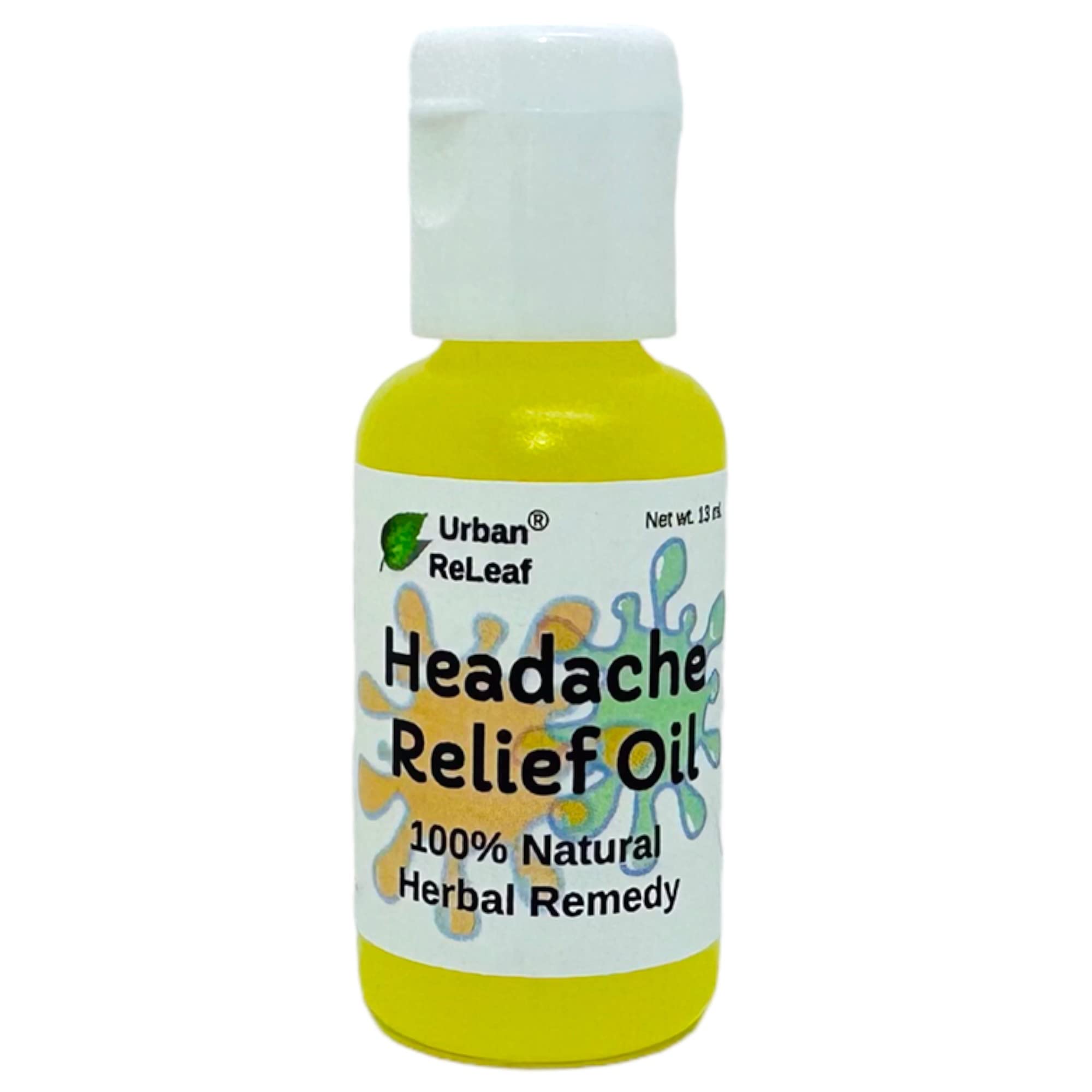 Urban ReLeaf Headache Relief Oil! 100% Natural Herbal Remedy, Sinus, Tension, Neck, Temples. Made in USA! Works Fast! Gentle Essential Oil Relief - TrustMedUSA