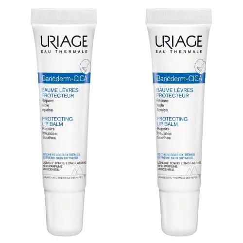 URIAGE Bariederm Cica-Lips Protecting Balm Duo, 2 x 0.5 fl.oz. each | Repairs - TrustMedUSA