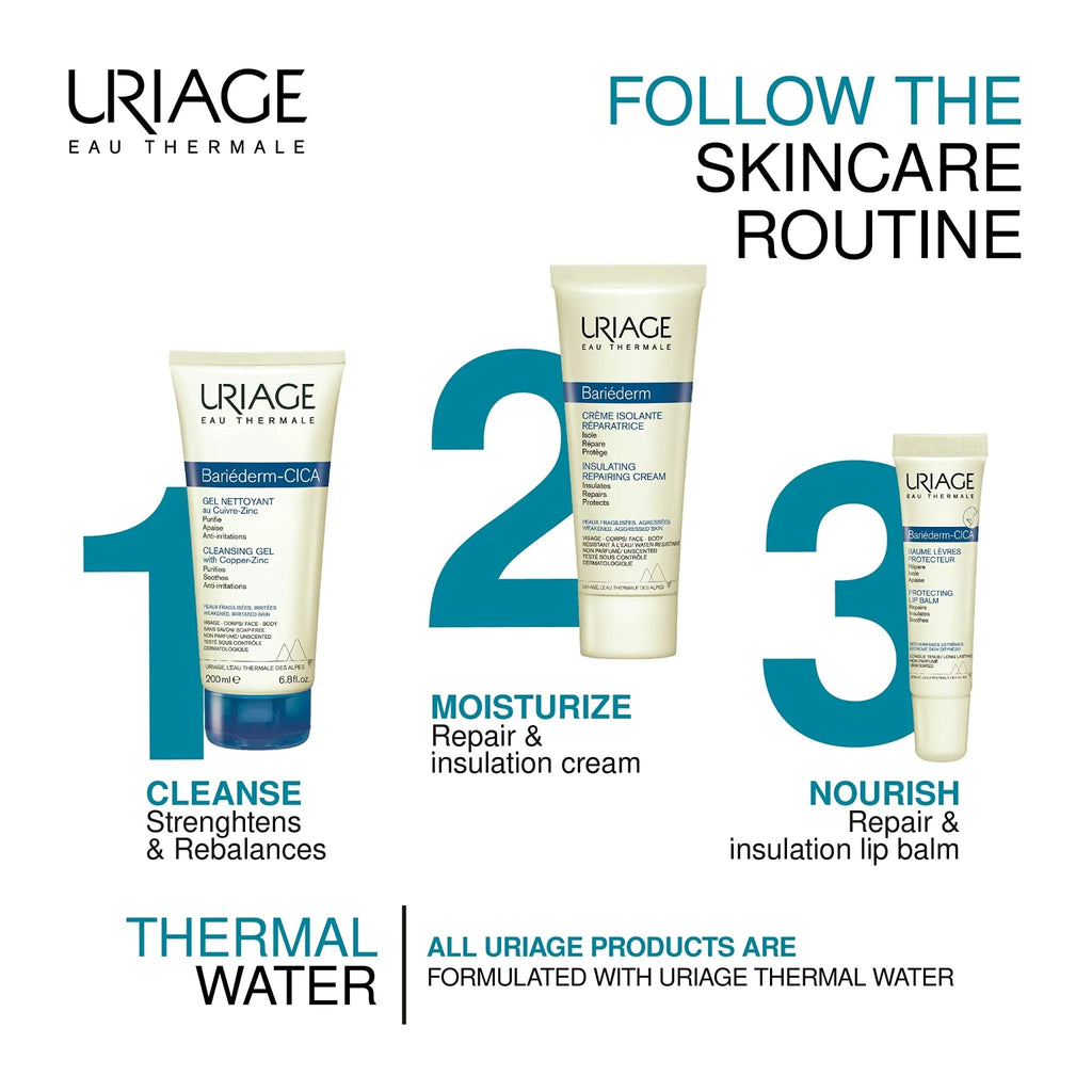 URIAGE Bariederm Insulating Repairing Cream 2.5 fl.oz. | Skin Regenerating Moisturizer - TrustMedUSA