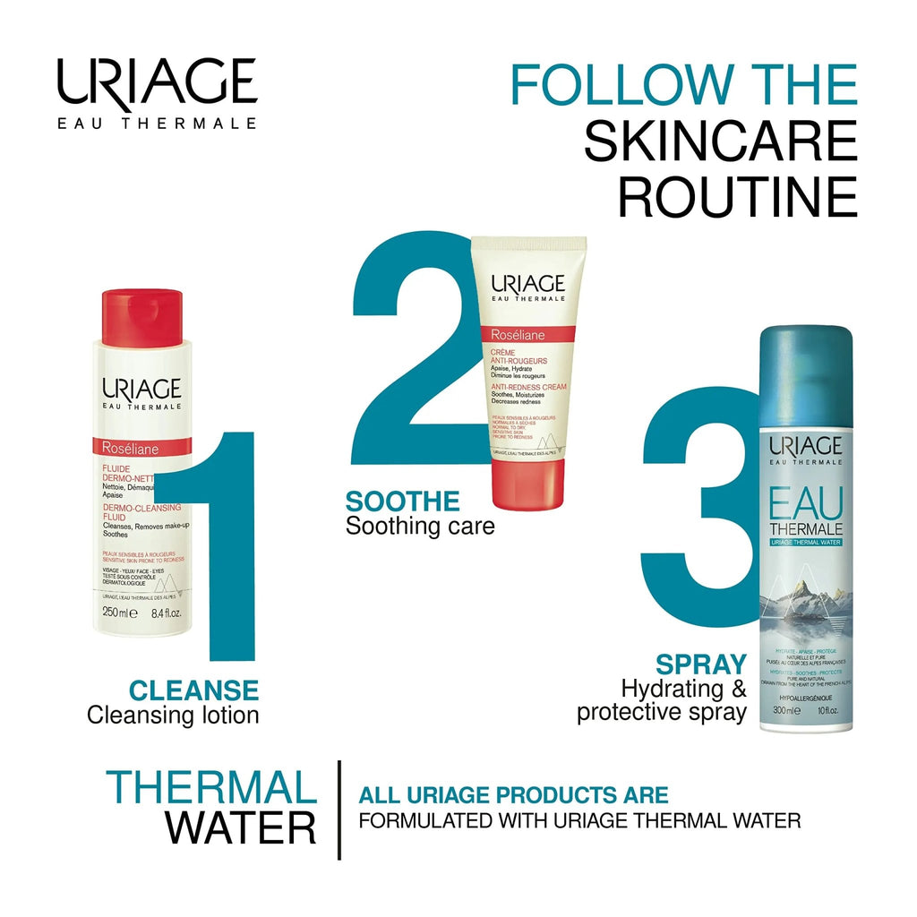 Uriage Roseliane Redness Relief Face Cream 1.35 fl.oz. | Hydrating Moisturizer - TrustMedUSA