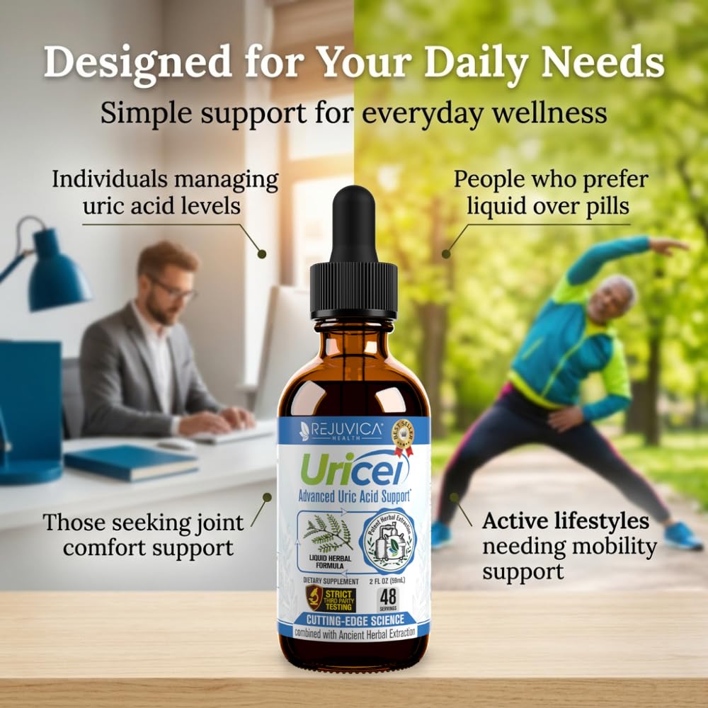 Uricel - Advanced Uric Acid Support & Cleanse Supplement - Liquid Delivery for Better Absorption - Tart Cherry, Chanca Piedra, Celery Seed, Turmeric & More! - Maple Wellness Supplements