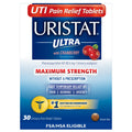 Uristat Ultra Strength UTI Relief Tablets – Ease Urinary Pain, Burning & Urgency, Cranberry Flavor, 30 Count - Maple Wellness Supplements