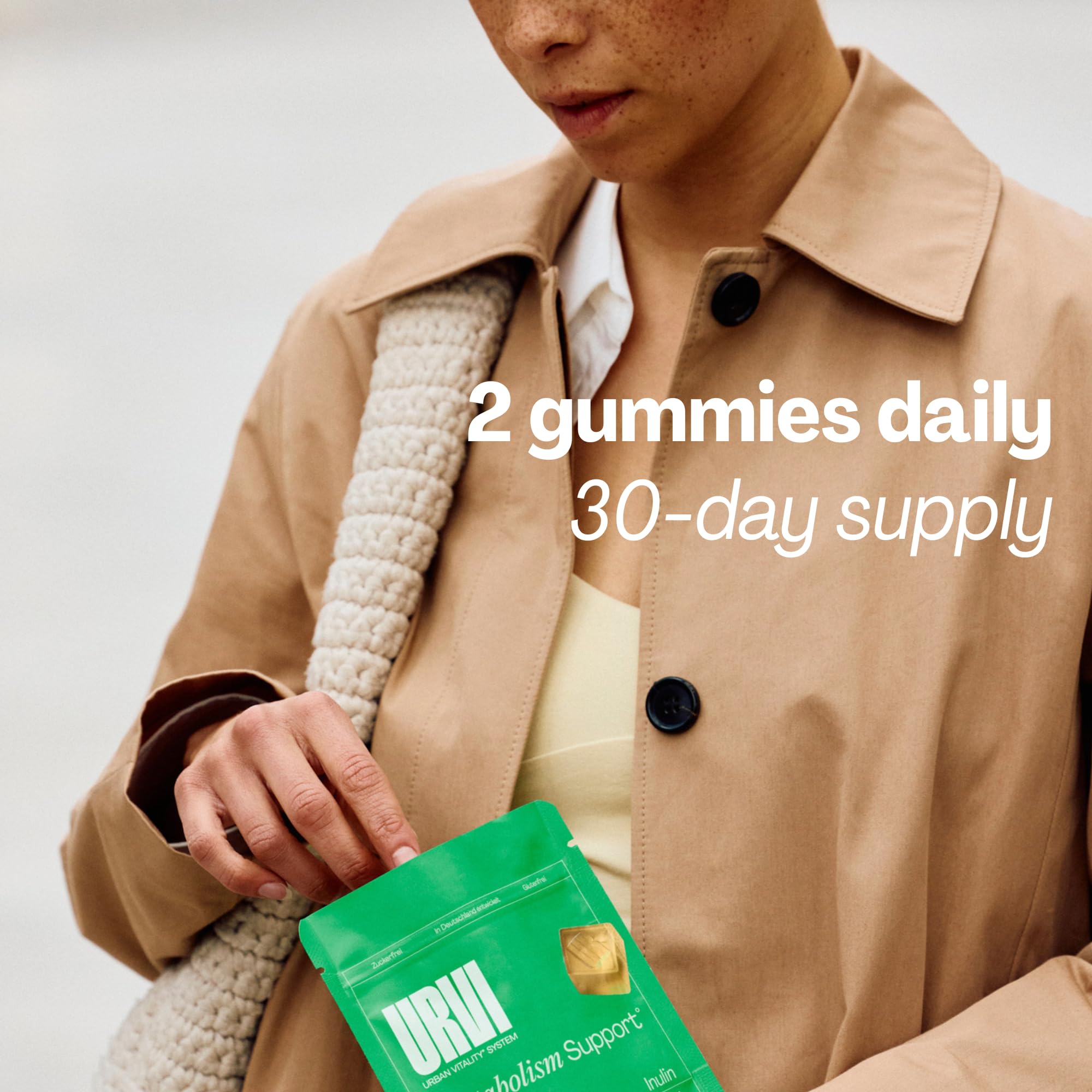URVI® Metabolism Support Gummies 4-in-1 – Chromium Picolinate, Choline, Inulin & Ginger Extract - Prebiotic Fiber & Minerals – Gut Health & Digestive Support - TrustMedUSA