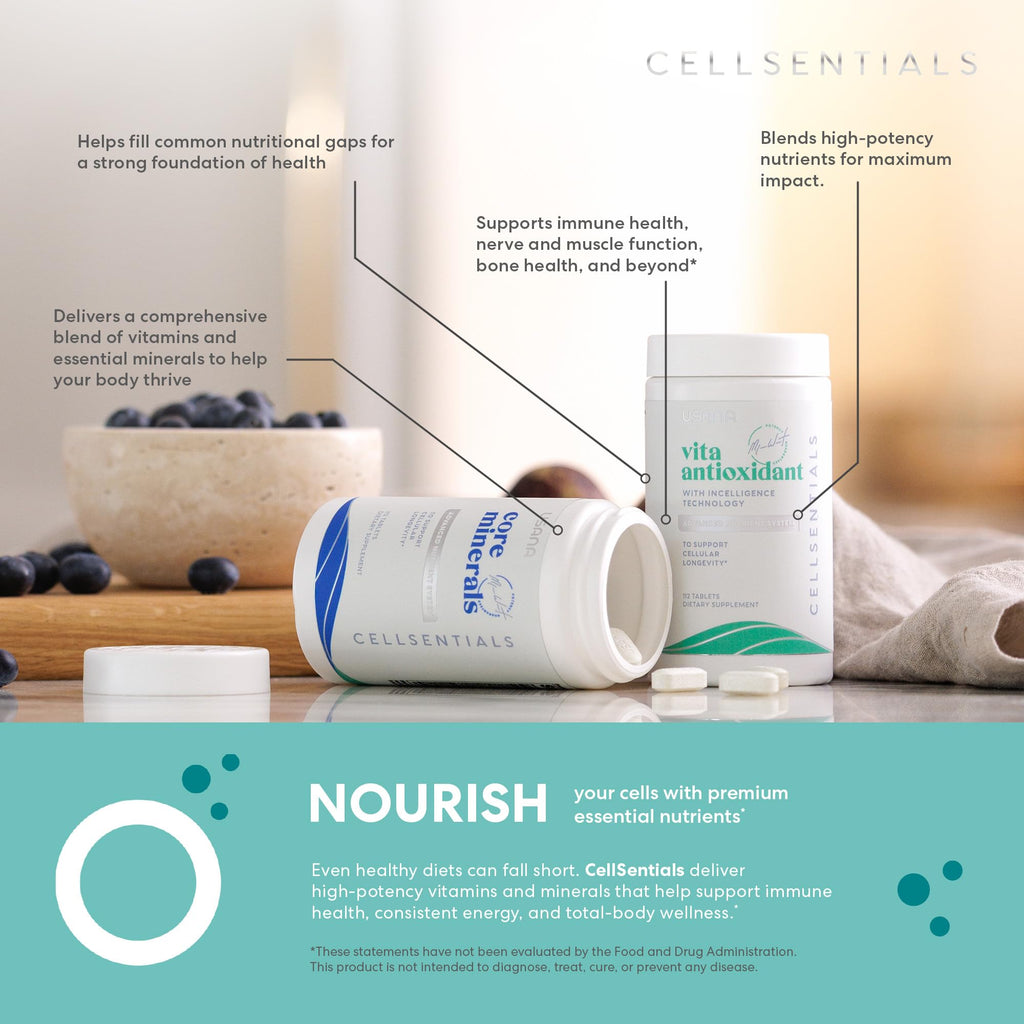 USANA CellSentials - Core Minerals and Vita Antioxidant with InCelligence Technology to Support Total Body Health* - 112 Tablets Per Bottle - 28 Day Supply - TrustMedUSA