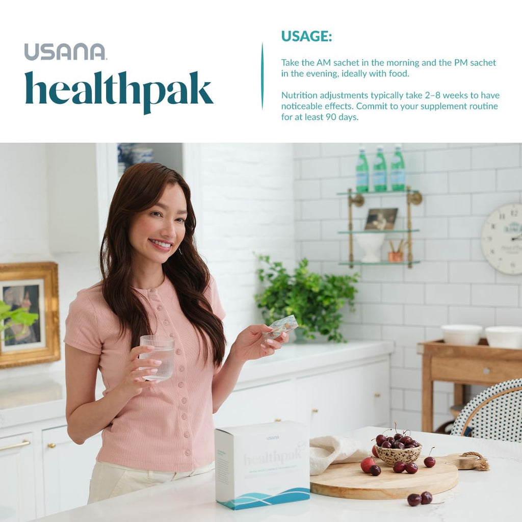USANA HealthPak with InCelligence Technology and Essential Nutrients and Antioxidants to Support Total Body Health* – Convenient Daily AM/PM Packets – 56 Packets – 28 Day Supply - TrustMedUSA