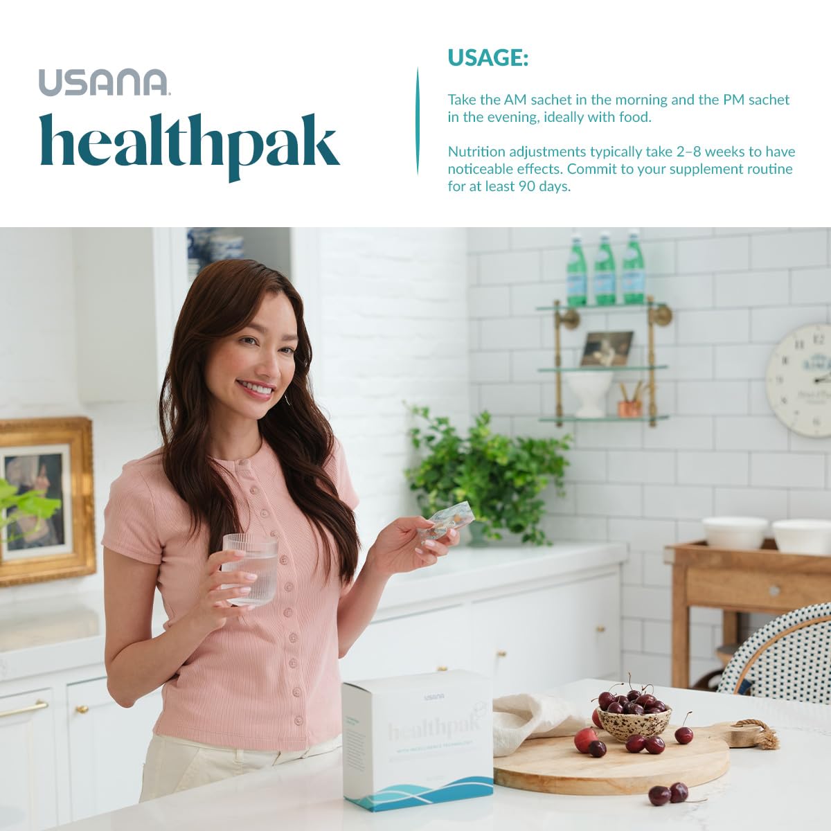 USANA HealthPak with InCelligence Technology and Essential Nutrients and Antioxidants to Support Total Body Health* – Convenient Daily AM/PM Packets – 56 Packets – 28 Day Supply - TrustMedUSA