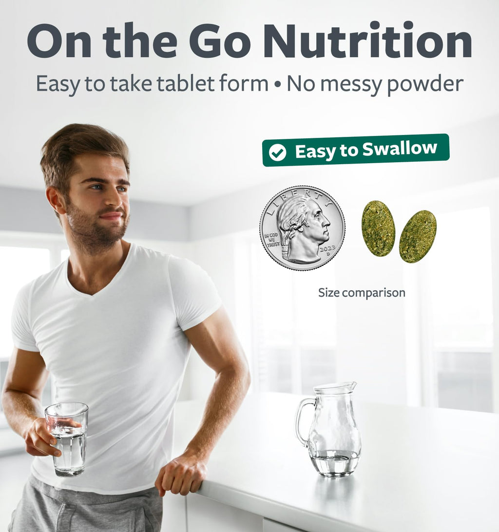 USDA Organic Super Greens Supplement - Organic Greens Fruits and Vegetable Supplement for Adults with 28 Superfood Complex with Superfruits Roots Herbs & More - Vegan & Non-GMO (Up to 1 Month Supply) - TrustMedUSA