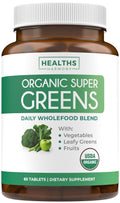 USDA Organic Super Greens Supplement - Organic Greens Fruits and Vegetable Supplement for Adults with 28 Superfood Complex with Superfruits Roots Herbs & More - Vegan & Non-GMO (Up to 1 Month Supply) - TrustMedUSA