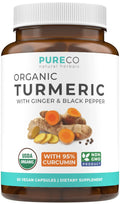 USDA Organic Turmeric Curcumin with Black Pepper and Ginger (2 Month Supply) - TrustMedUSA