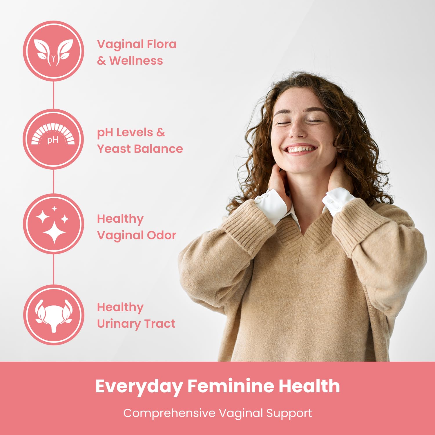 Vaginal Probiotics for Women pH Balance | 50 Billion CFU Womens Probiotic + Cranberry Pills for Vaginal Health, Healthy Odor, Yeast, Urinary Tract | Vegan Women's Probiotics and Prebiotics Supplement - Maple Wellness Supplements
