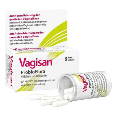 Vagisan Probioflora Lactic Acid Bacteria Hard Capsules, 8 pcs - TrustMedUSA