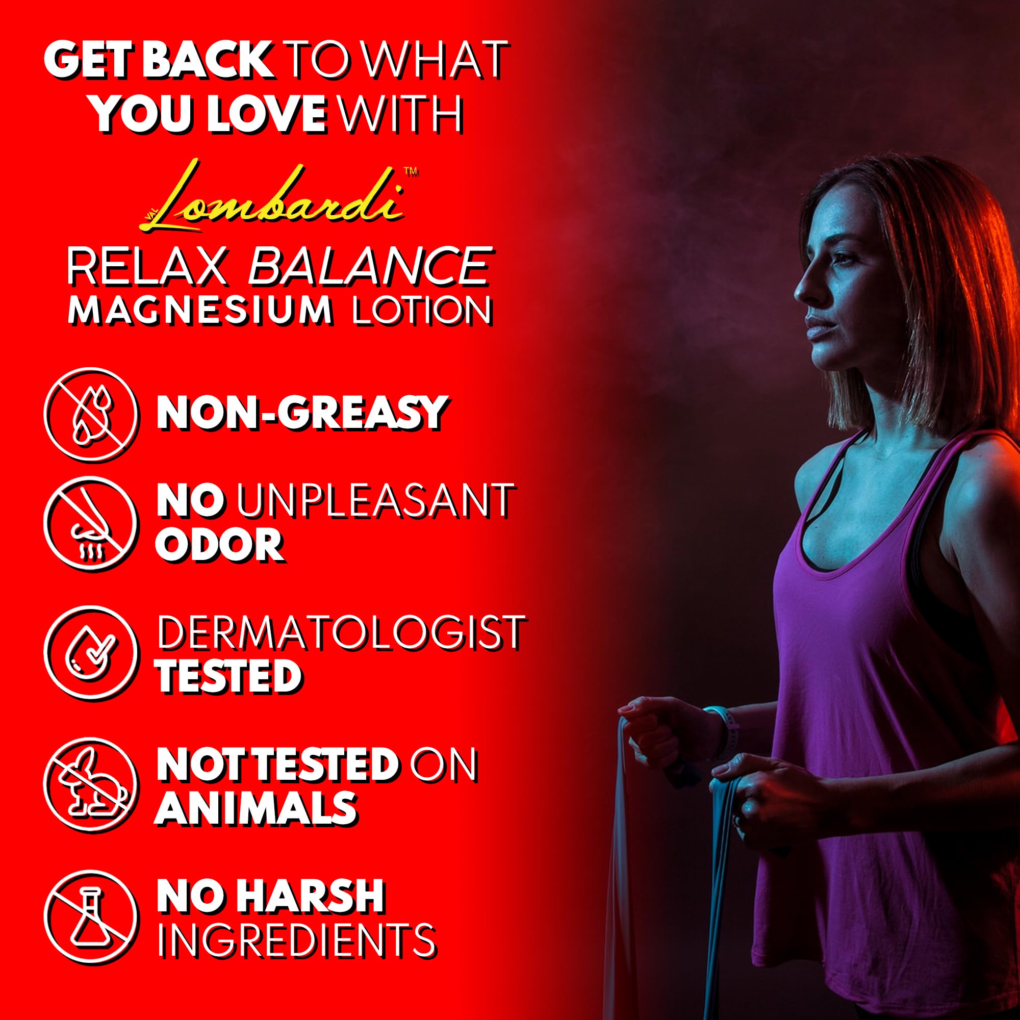 VAL Lombardi Relax Balance Magnesium Lotion | Arnica, Camphor & Menthol | Fast Relief for Joints, Muscles, Back, Shoulders, Feet | Non-Greasy | 5oz - TrustMedUSA